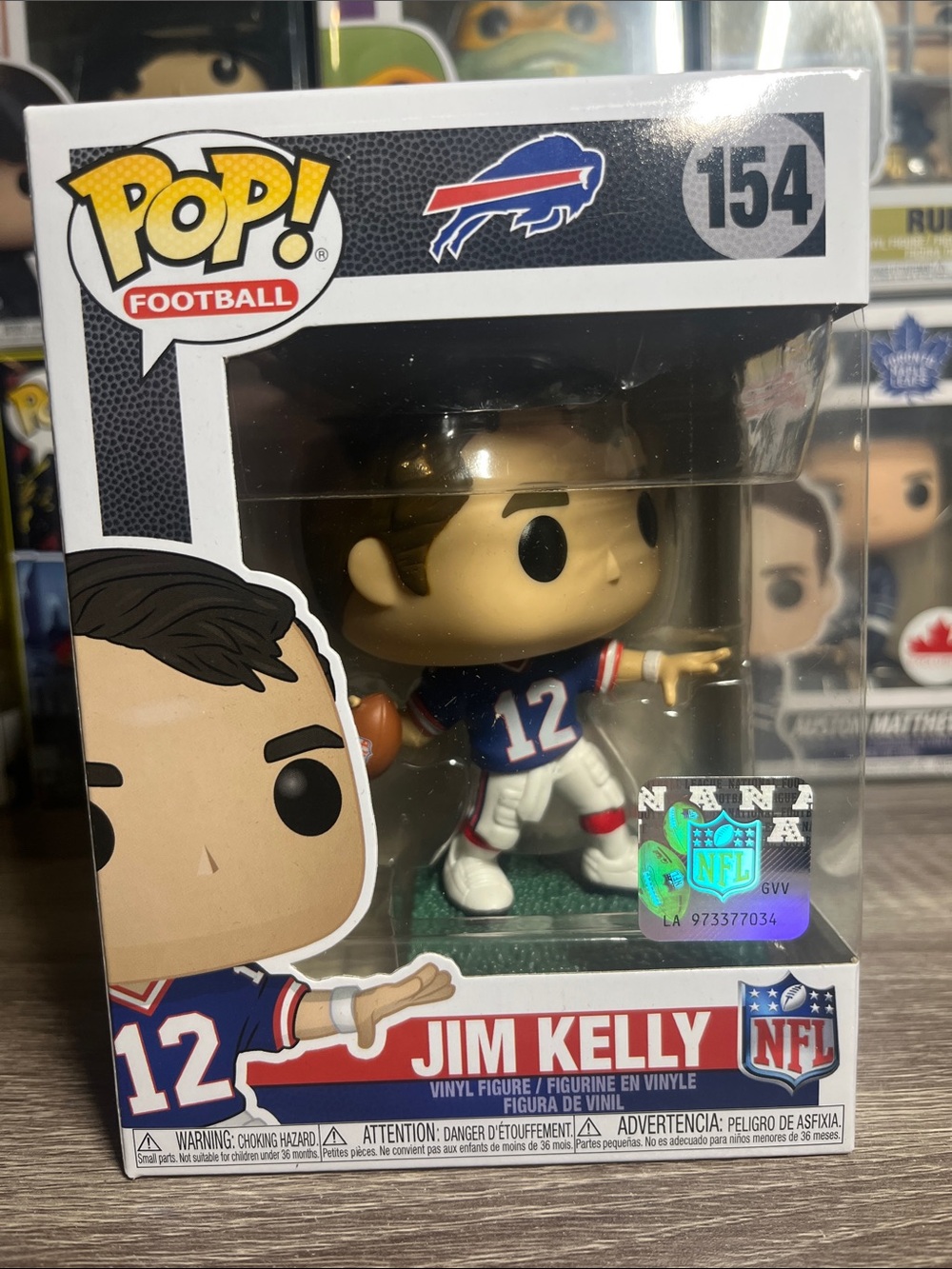 Funko Pop! Football Jim Kelly Blue White Red Vinyl Figure #154